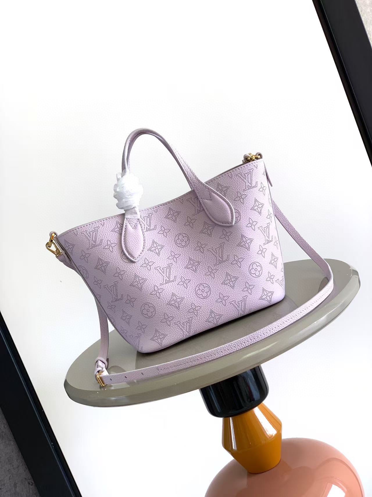 LV一比一女士托特包淡紫壓花皮革清新氣質款2025新作｜歐美奢侈品精品推薦