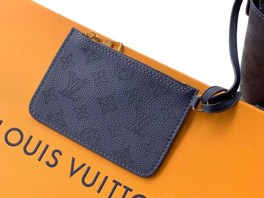 LV A貨女士托特包深藍壓花皮革高級質感通勤百搭｜歐美奢侈品精品推薦