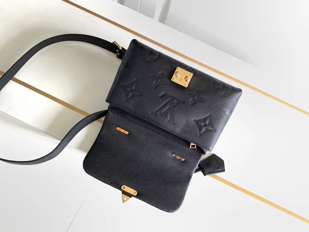 LV一比一黑色壓花鎖扣手提包 優雅通勤造型奢華女包｜歐美奢侈品精品推薦