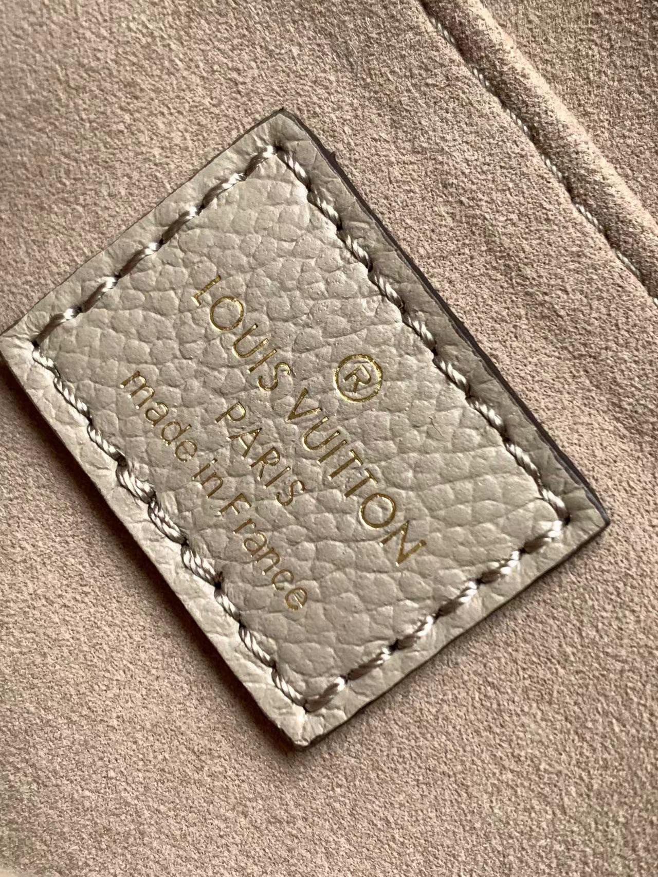 LV原單灰米拼色壓花鎖扣手提包 氣質高雅時尚女用包款｜歐美奢侈品精品推薦