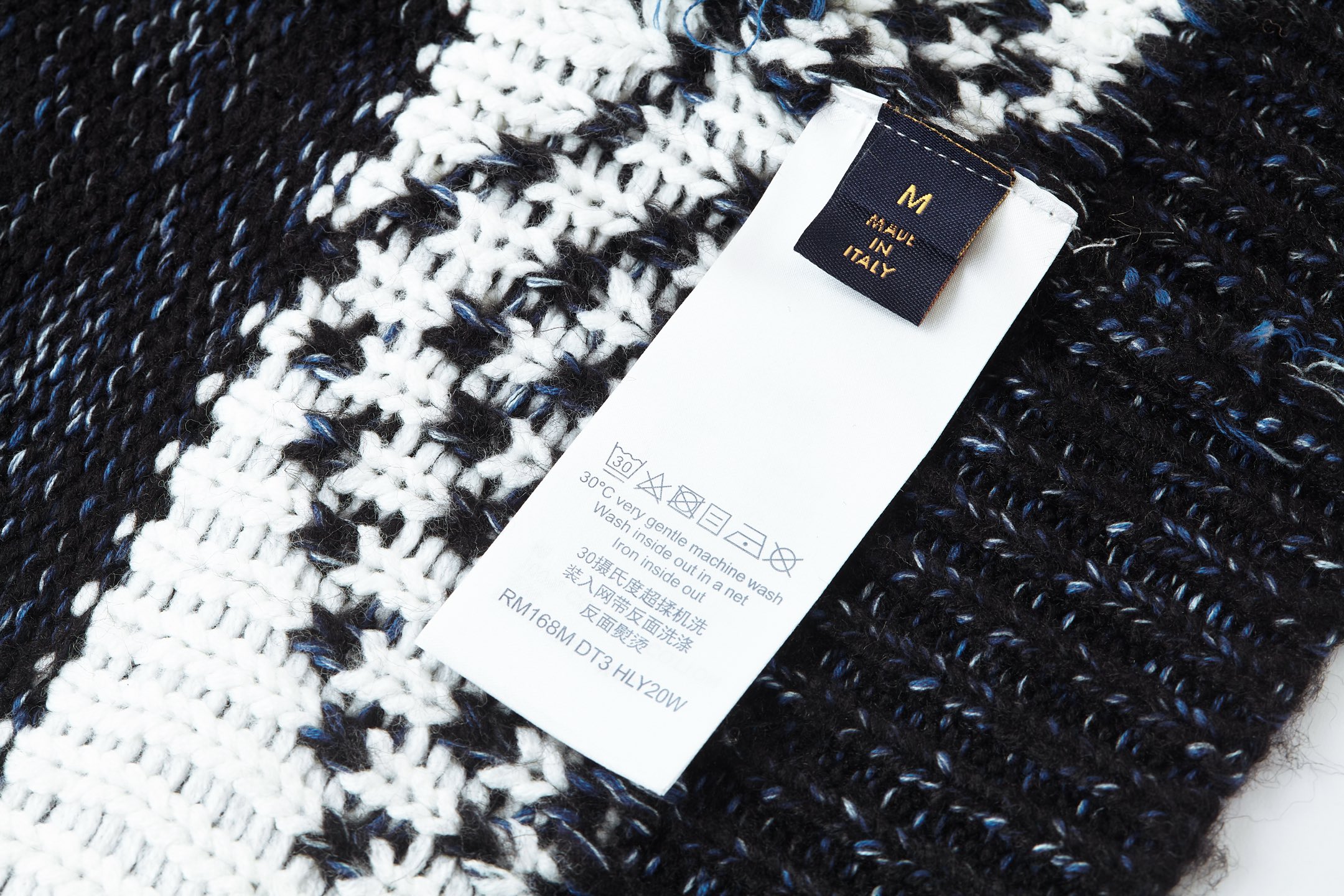 LV 原單雙兔圖騰針織外套 藍色毛線拉鍊款｜歐美奢侈品精品推薦