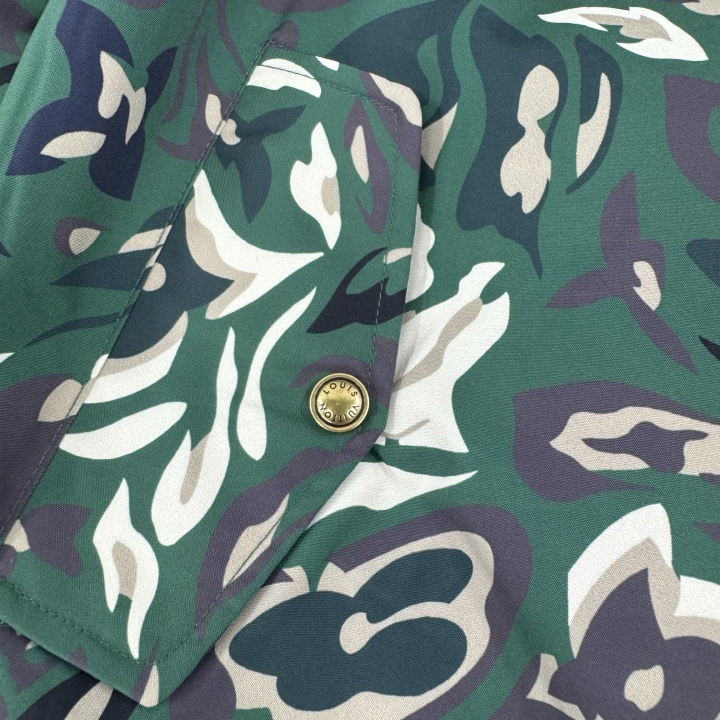 LV 一比一綠色迷彩防風外套 連帽輕量防潑水設計｜歐美奢侈品精品推薦