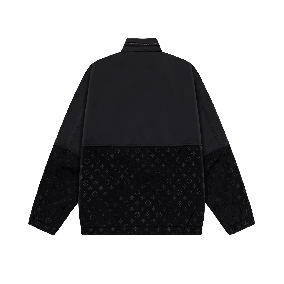 LV 超A貨黑色拼接Monogram運動夾克 時尚輕奢防風款|超A仿原單精品圖片 13 LV 超A貨黑色拼接Monogram運動夾克 時尚輕奢防風款|歐美奢侈品精品推薦