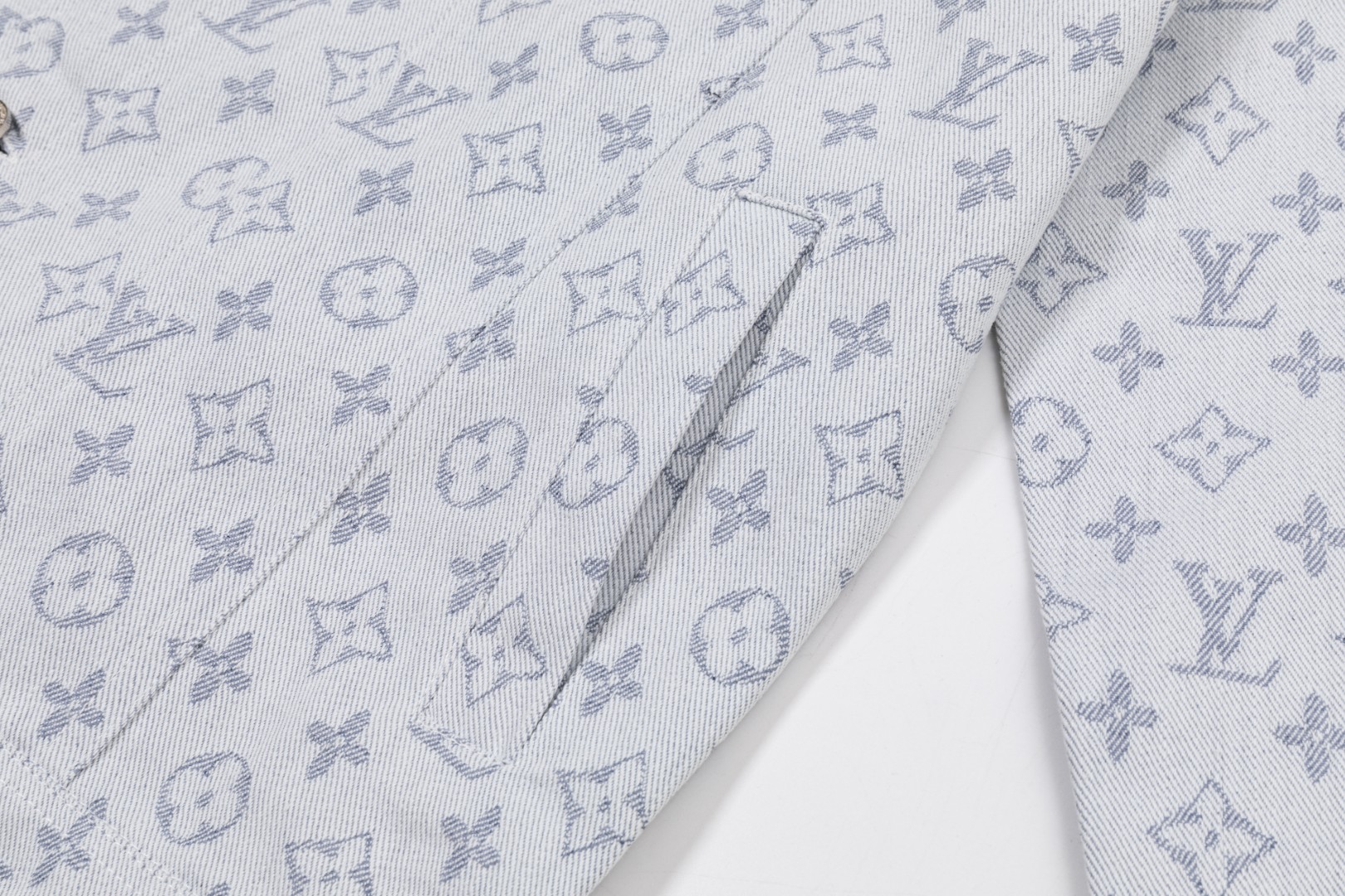 LV A級淺藍滿版Monogram丹寧夾克 時尚百搭精品外套|超A仿原單精品圖片 10 LV A級淺藍滿版Monogram丹寧夾克 時尚百搭精品外套|歐美奢侈品精品推薦