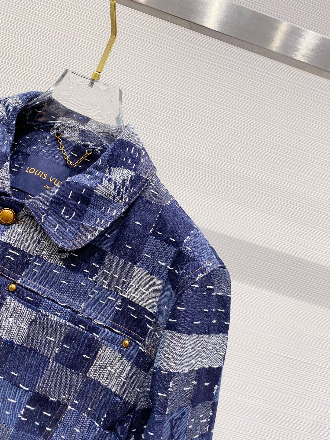 LV一比一牛仔外套 拼接方格設計 早春丹寧時尚夾克｜歐美奢侈品精品推薦
