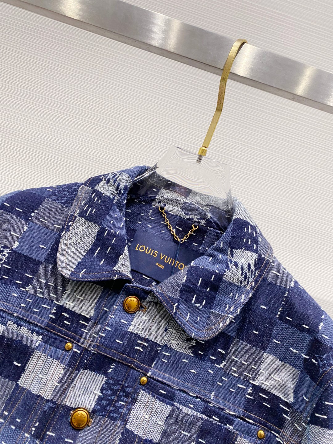 LV一比一牛仔外套 拼接方格設計 早春丹寧時尚夾克｜歐美奢侈品精品推薦