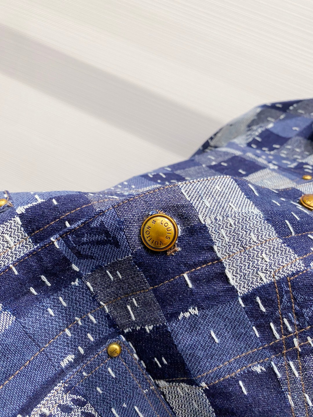 LV一比一牛仔外套 拼接方格設計 早春丹寧時尚夾克｜歐美奢侈品精品推薦