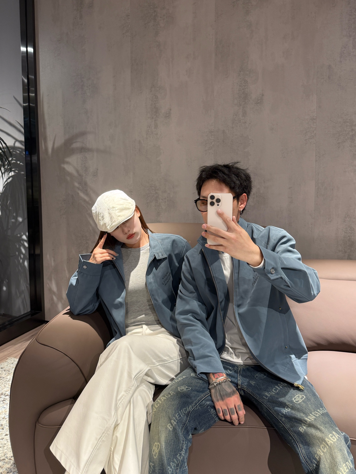 LV高仿藍灰情侶外套 立領休閒夾克 簡約百搭風格｜歐美奢侈品精品推薦