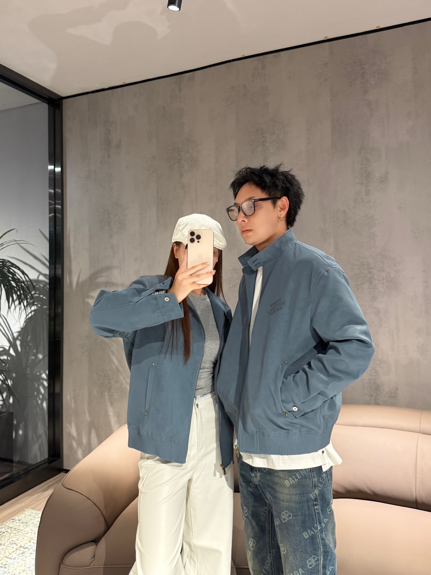 LV高仿藍灰情侶外套 立領休閒夾克 簡約百搭風格｜歐美奢侈品精品推薦