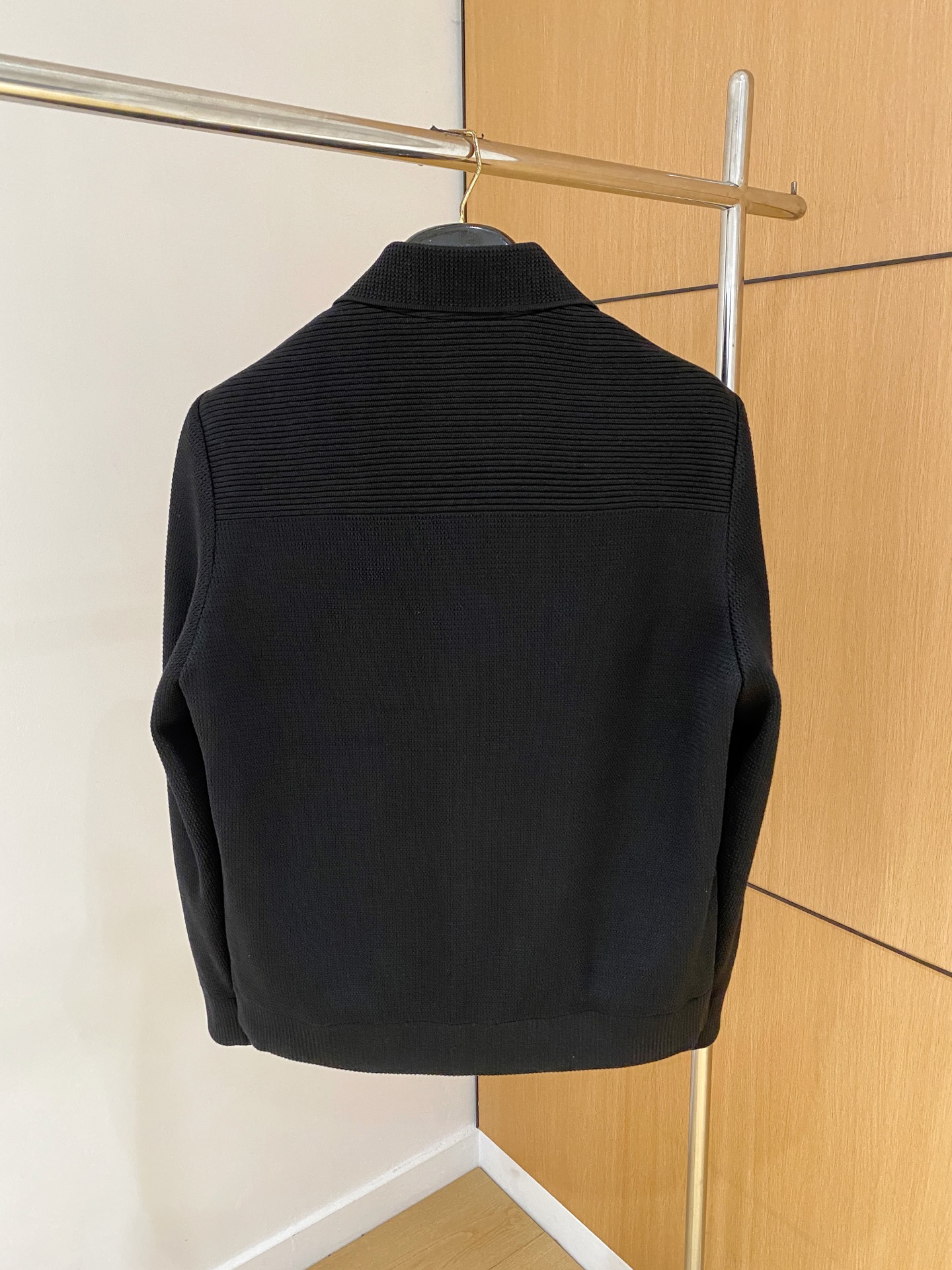 LV精品仿製Monogram針織拼皮外套 黑色立領夾克款｜歐美奢侈品精品推薦