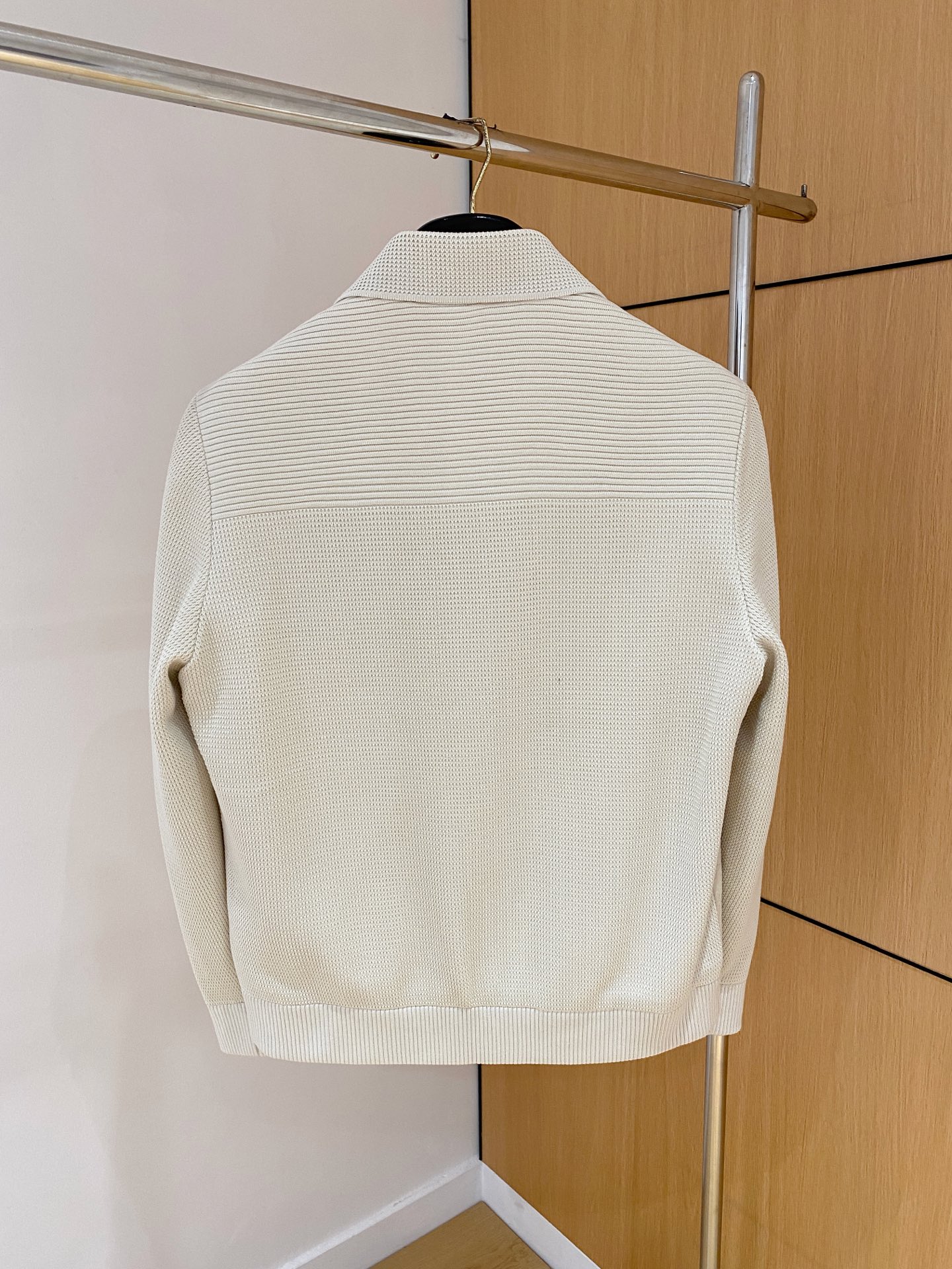 LV高仿白色Monogram拼接針織外套 立領精品夾克｜歐美奢侈品精品推薦