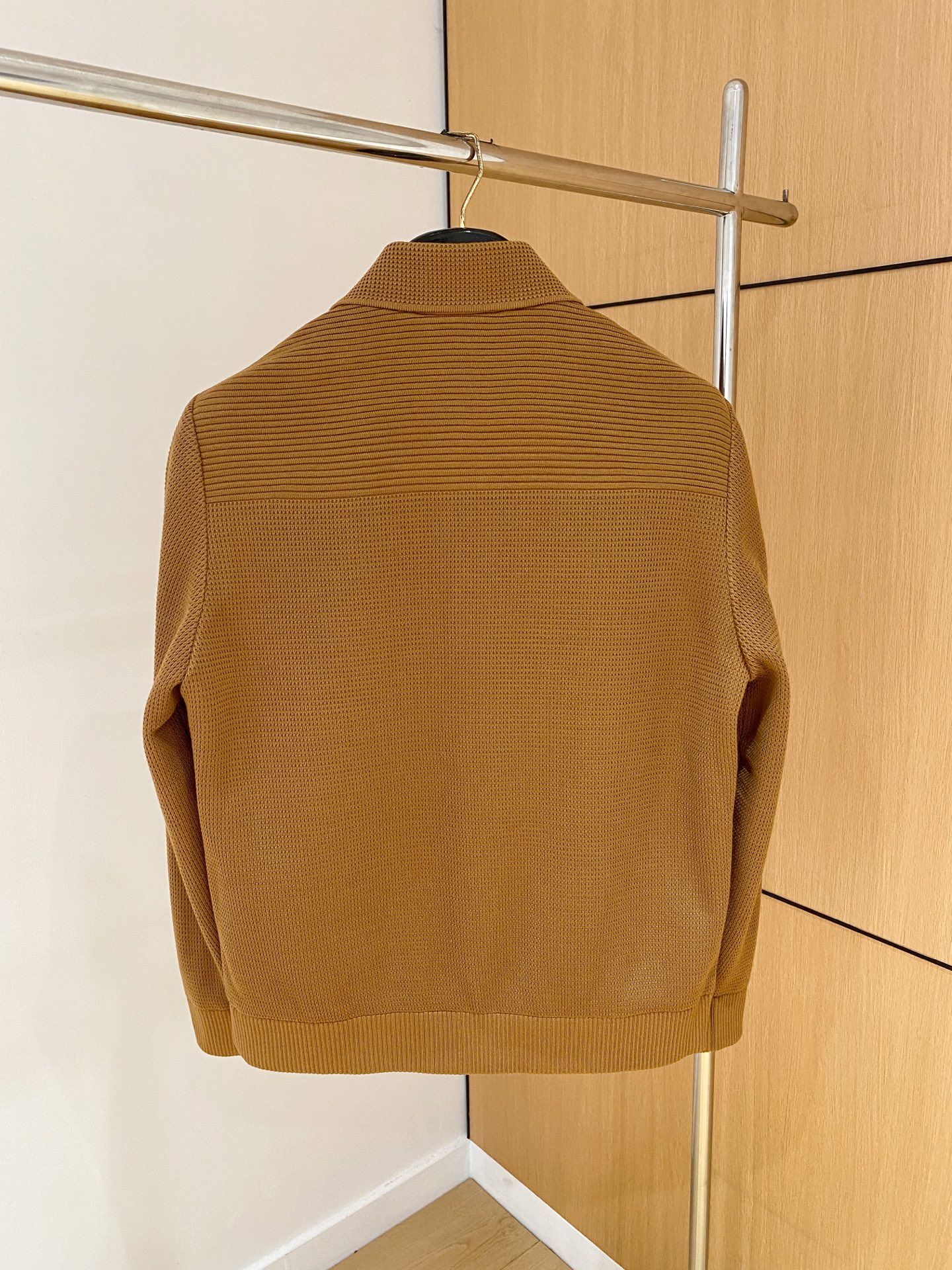 LV原單焦糖棕Monogram拼接針織外套 經典立領夾克｜歐美奢侈品精品推薦