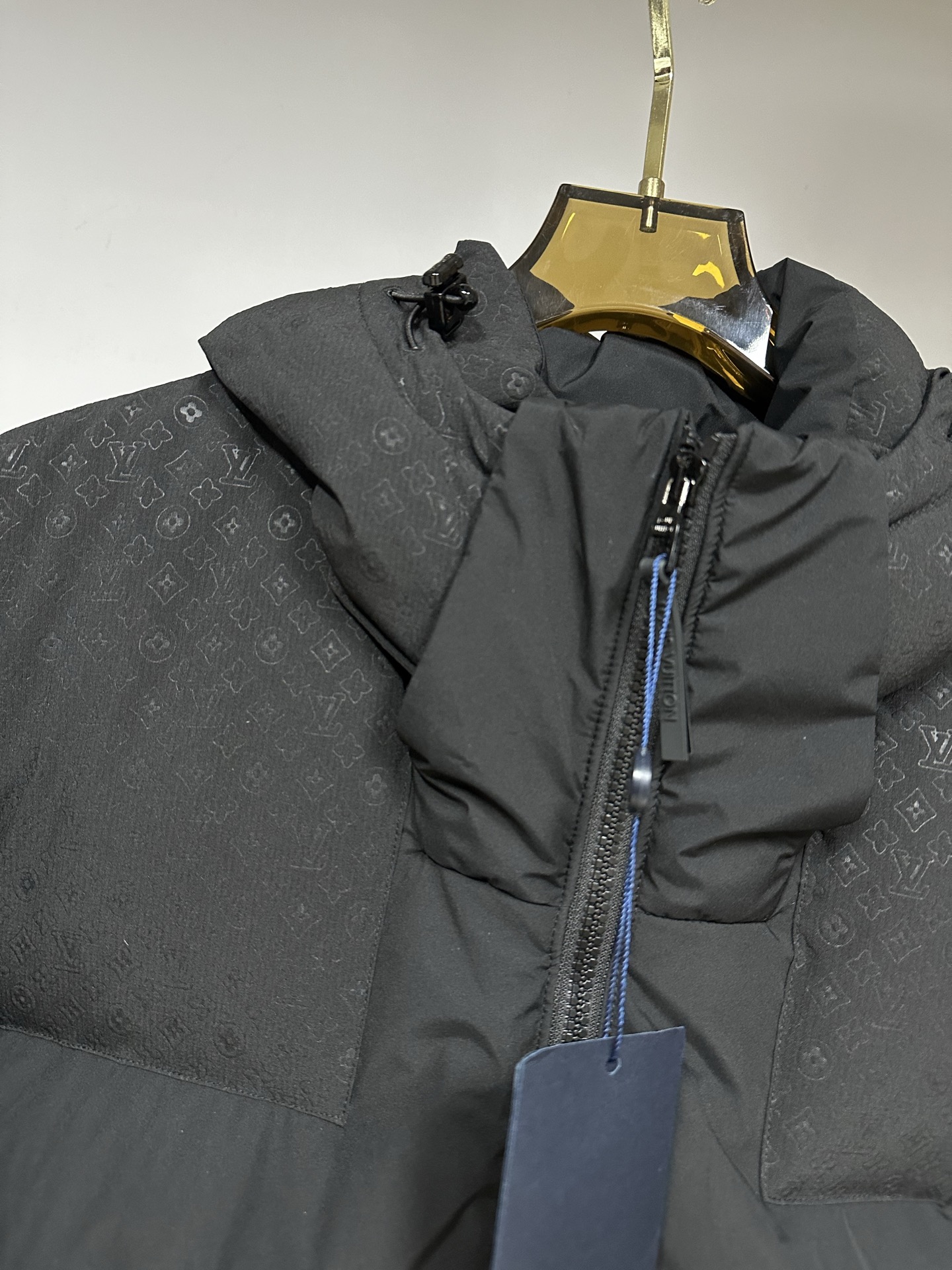 LV一比一黑色羽絨外套 Monogram拼接防風保暖男士夾克｜歐美奢侈品精品推薦