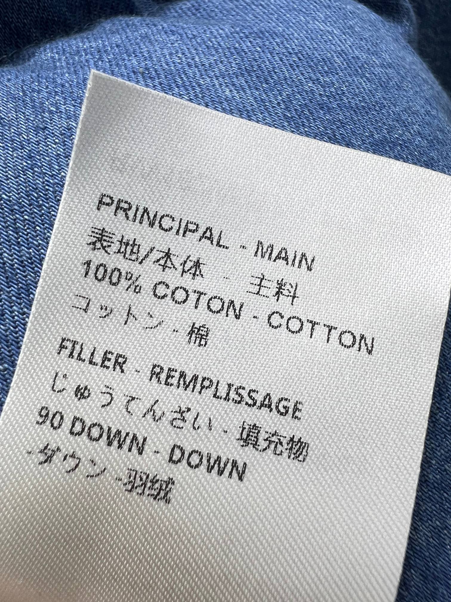 LV 高仿丹寧羽絨外套 灰領拼接設計 經典老花內裡精品保暖款｜歐美奢侈品精品推薦