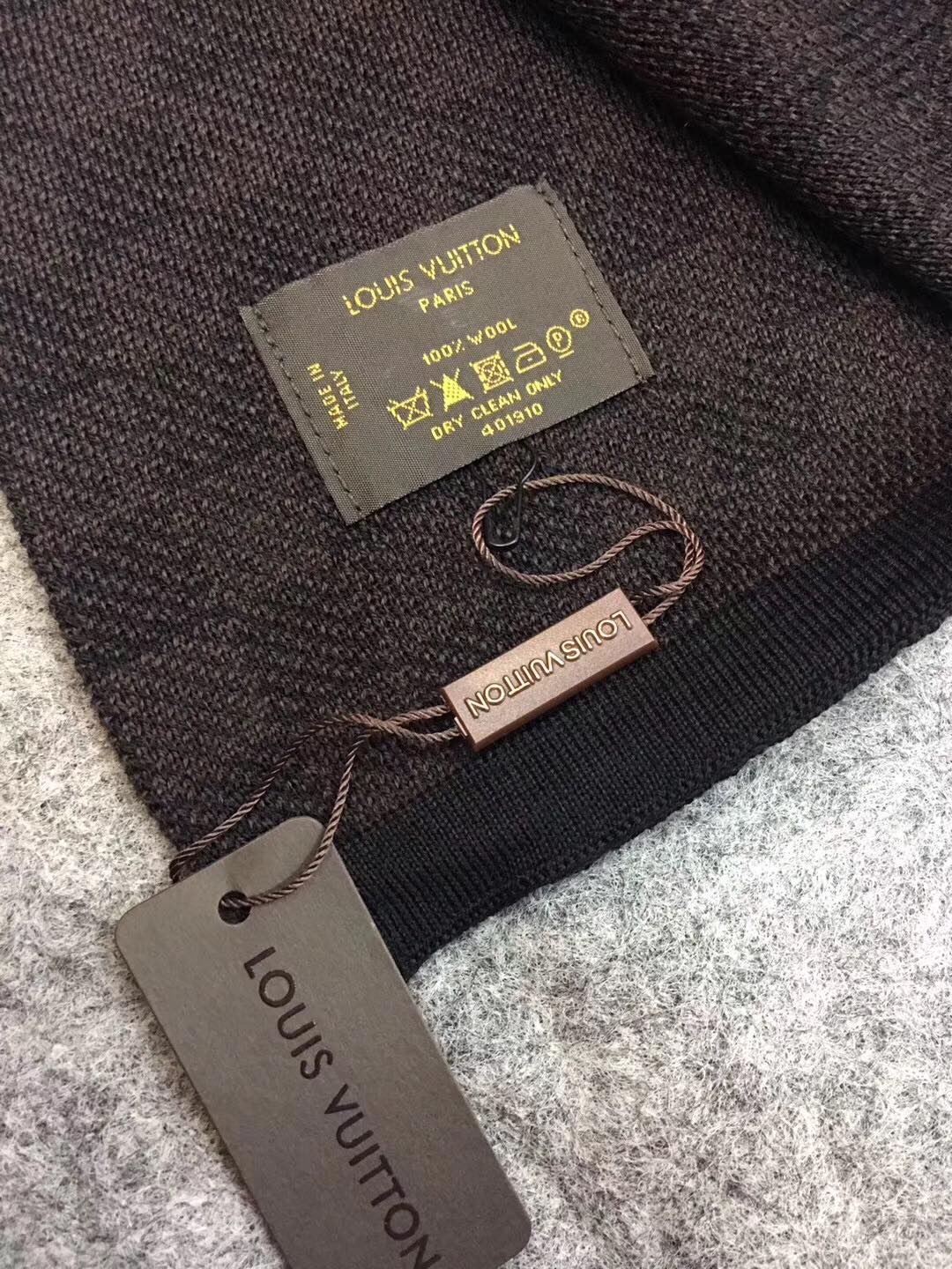 LV高仿奢華複刻黑色針織帽圍巾組｜歐美奢侈品精品推薦
