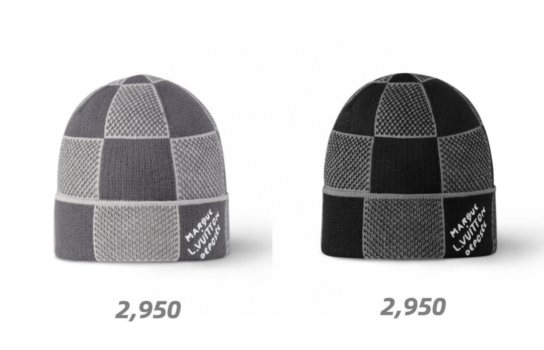 LV高端還原純黑羊毛针织帽子精品款｜歐美奢侈品精品推薦