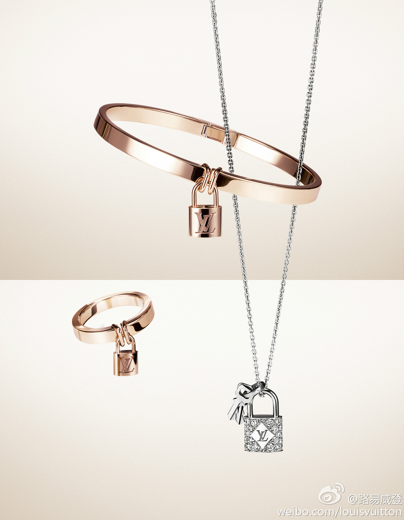 LV高仿鎖頭吊墜項鍊鎖與鑰匙雙飾精品款（金銀色）｜歐美奢侈品精品推薦