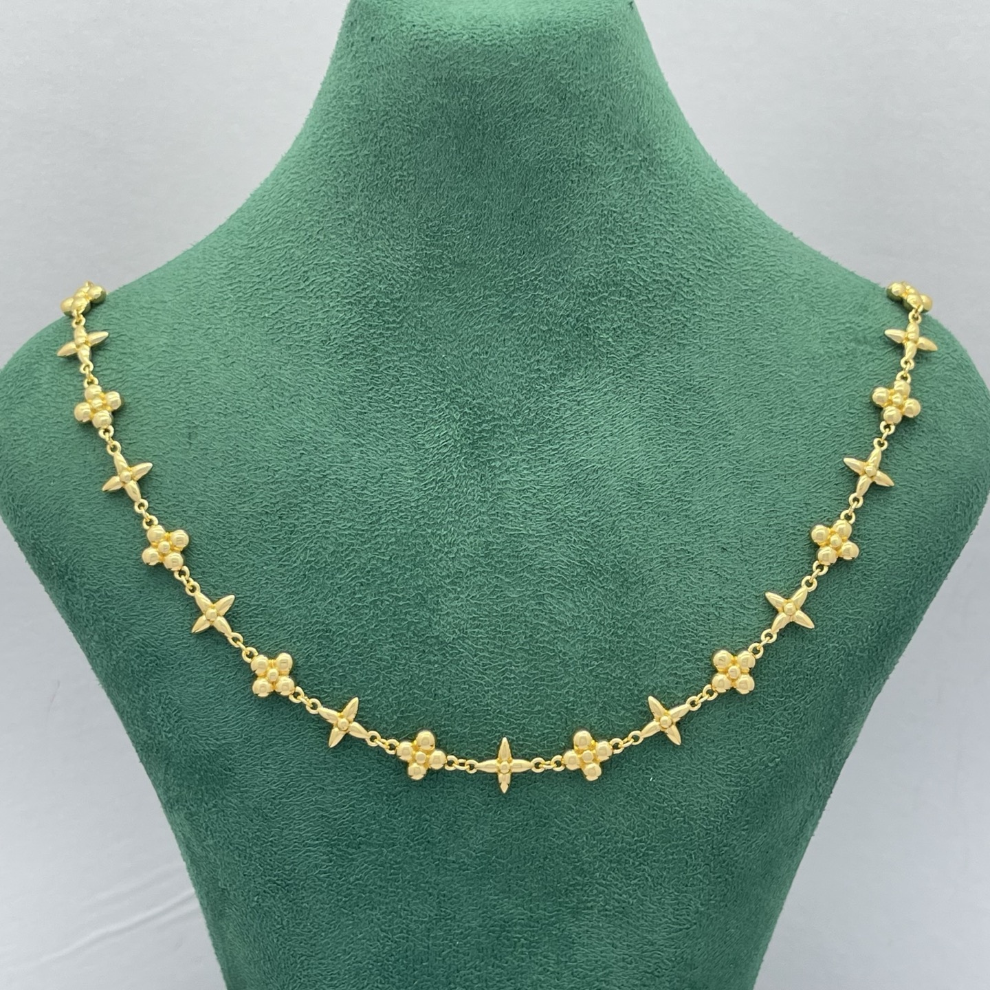 LV高仿金色Monogram花形項鍊氣質百搭精品款｜歐美奢侈品精品推薦