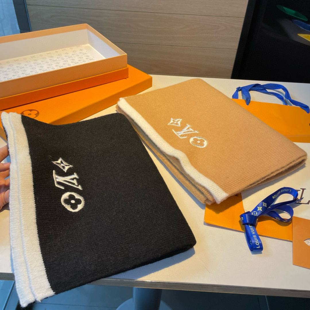 LV一比一焦糖色羊毛圍巾柔軟親膚冬季精品款｜歐美奢侈品精品推薦