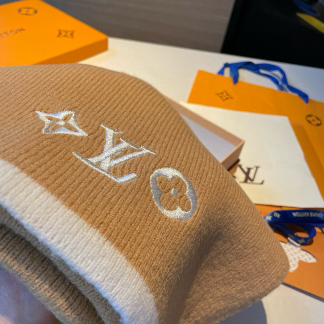 LV一比一焦糖色羊毛圍巾柔軟親膚冬季精品款｜歐美奢侈品精品推薦