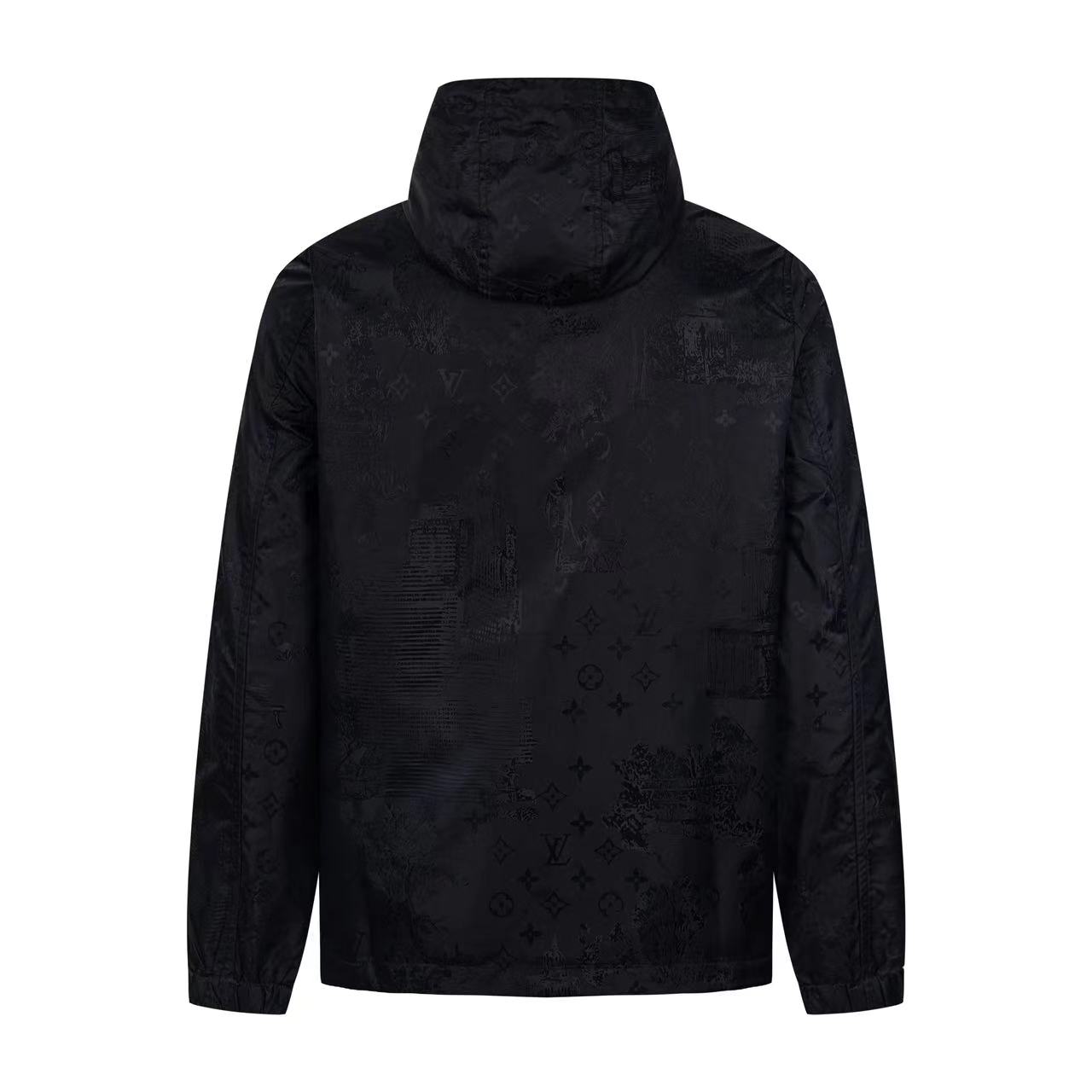 LV高仿黑色滿版Monogram防風外套 男士連帽設計|超A仿原單精品圖片 13 LV高仿黑色滿版Monogram防風外套 男士連帽設計|歐美奢侈品精品推薦