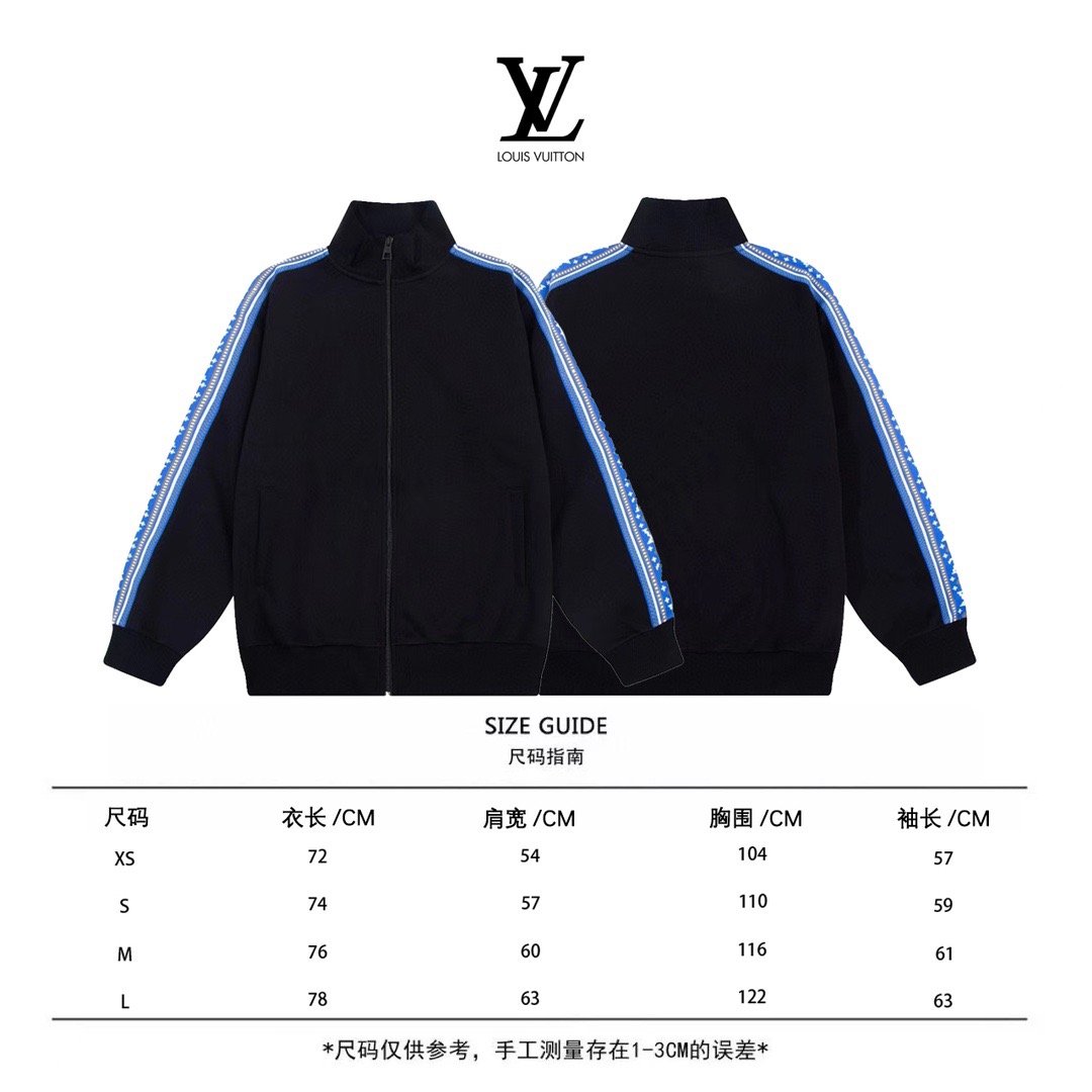 LV高仿運動休閒外套 黑藍條紋設計立領拉鍊夾克|超A仿原單精品圖片 16 LV高仿運動休閒外套 黑藍條紋設計立領拉鍊夾克|歐美奢侈品精品推薦