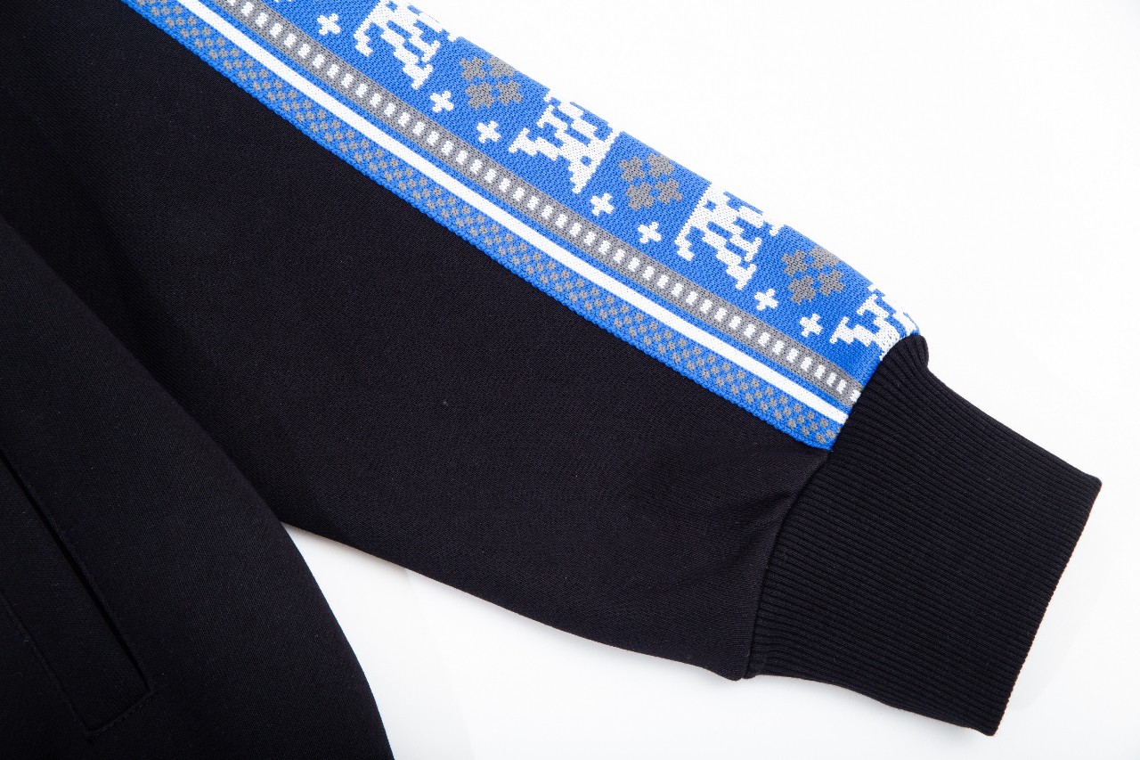 LV高仿運動休閒外套 黑藍條紋設計立領拉鍊夾克｜歐美奢侈品精品推薦