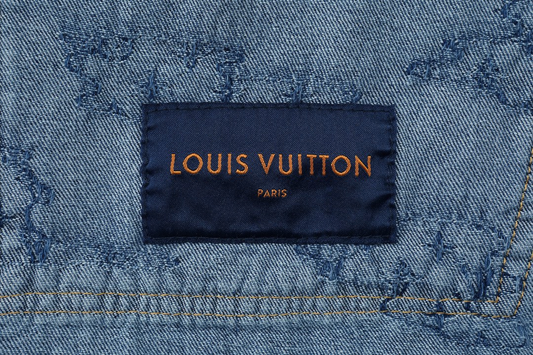 LV精品原單藍色丹寧外套 雲紋老花提花設計｜歐美奢侈品精品推薦
