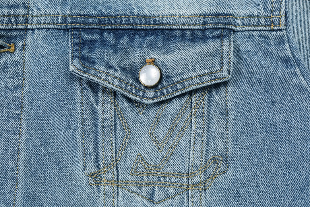 LV一比一淺藍水洗丹寧外套 簡約經典直筒剪裁｜歐美奢侈品精品推薦