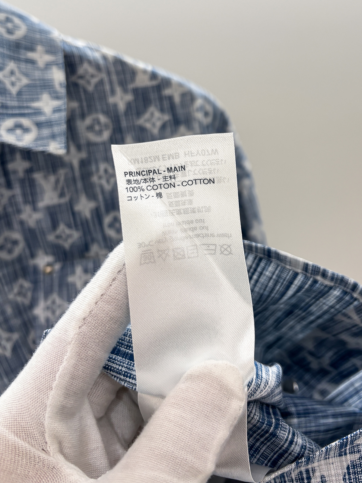 LV A貨藍白Monogram牛仔襯衫 經典水洗丹寧長袖｜歐美奢侈品精品推薦