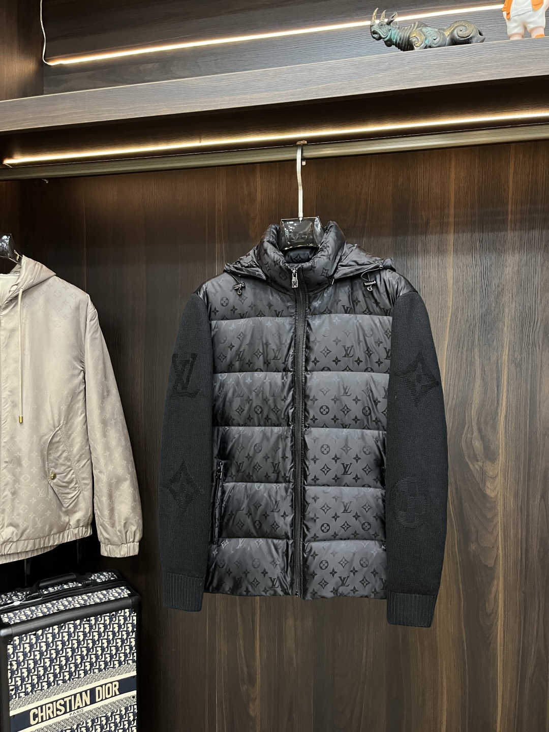 LV一比一拼接羽絨外套雙材質設計精品冬裝|超A仿原單精品圖片 2 LV一比一拼接羽絨外套雙材質設計精品冬裝|歐美奢侈品精品推薦