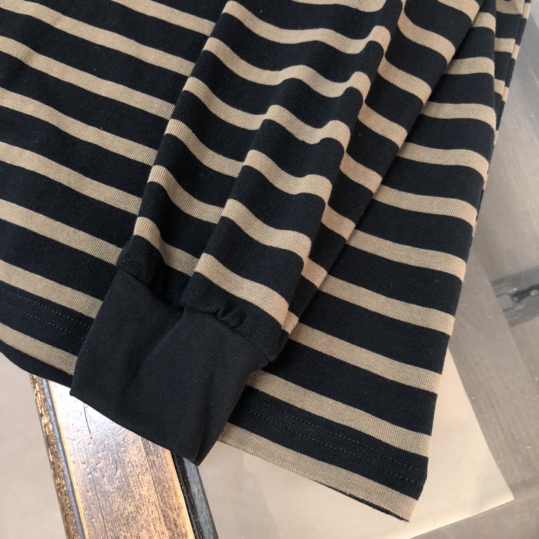 LV高仿條紋長袖上衣經典休閒百搭款｜歐美奢侈品精品推薦