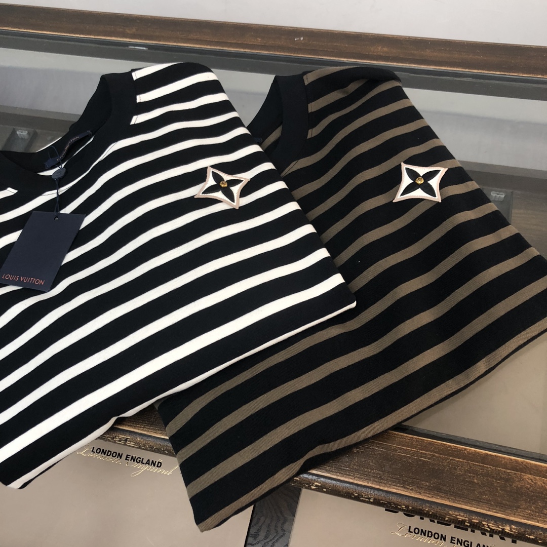 LV高仿條紋長袖上衣黑白配色百搭潮流款｜歐美奢侈品精品推薦