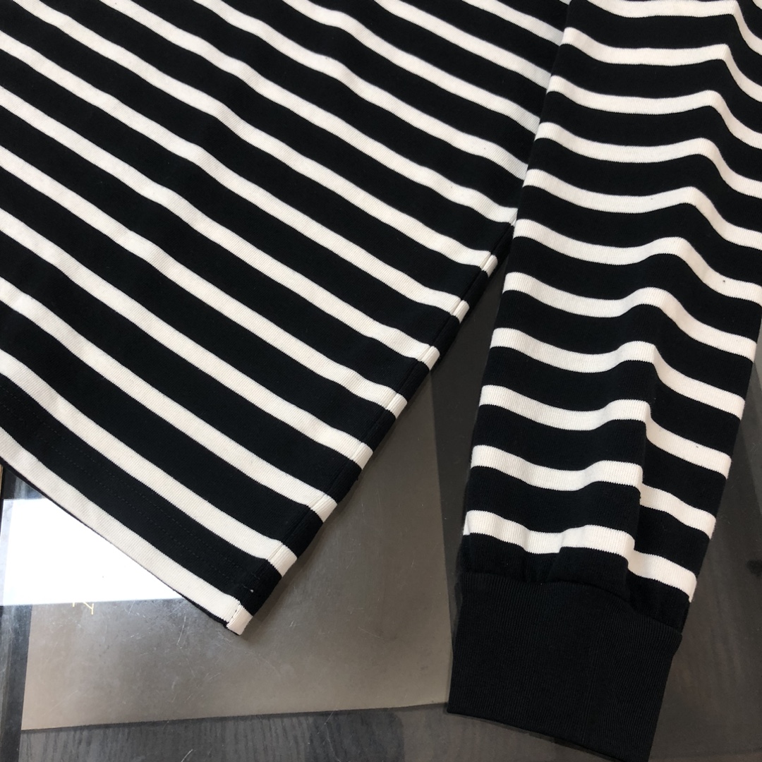 LV高仿條紋長袖上衣黑白配色百搭潮流款｜歐美奢侈品精品推薦