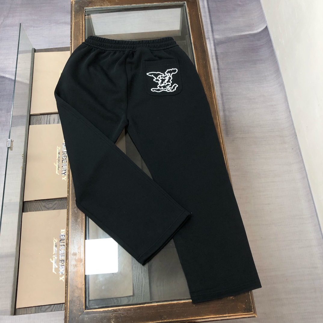 LV一比一黑色運動長褲簡約刺繡Logo男士款｜歐美奢侈品精品推薦