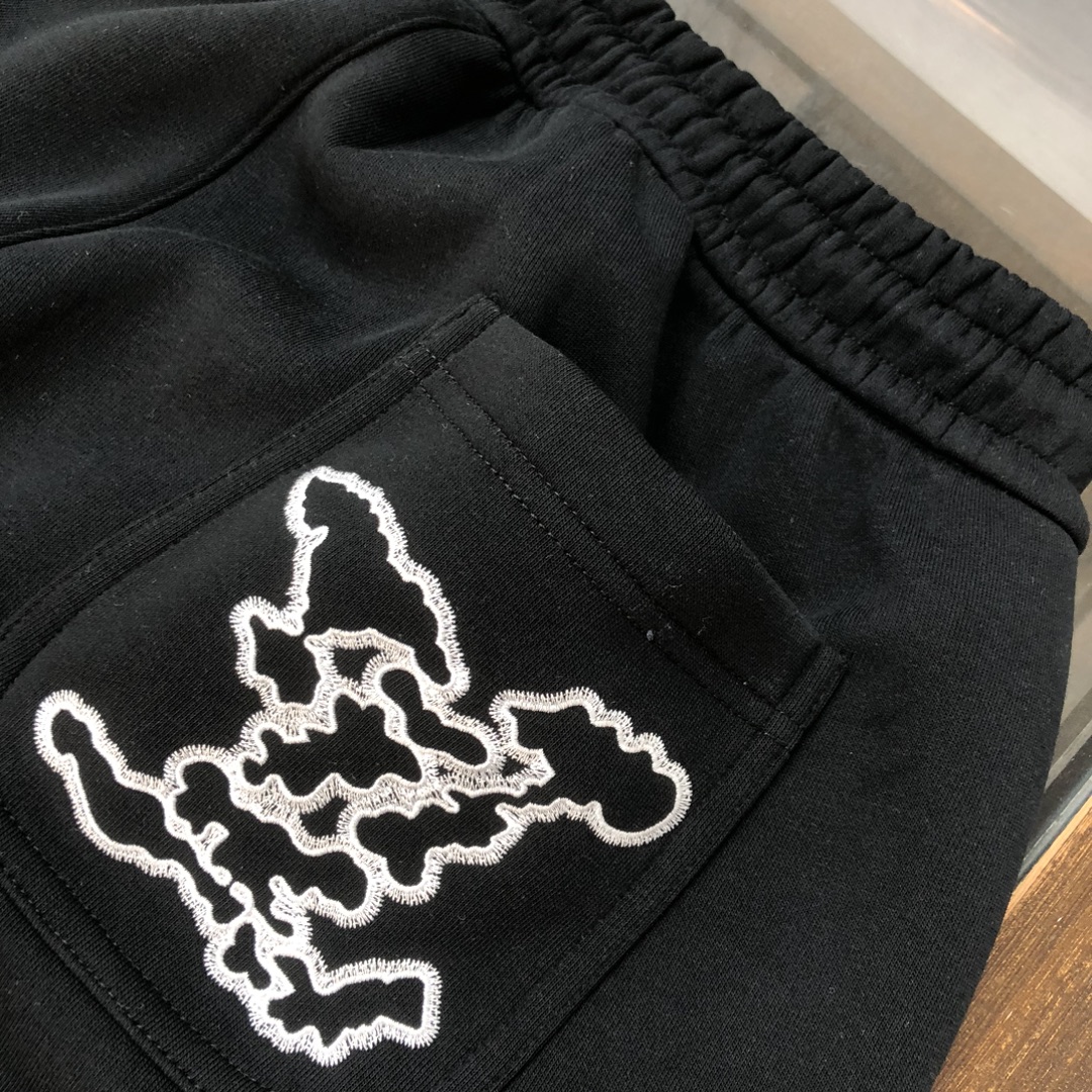 LV一比一黑色運動長褲簡約刺繡Logo男士款｜歐美奢侈品精品推薦