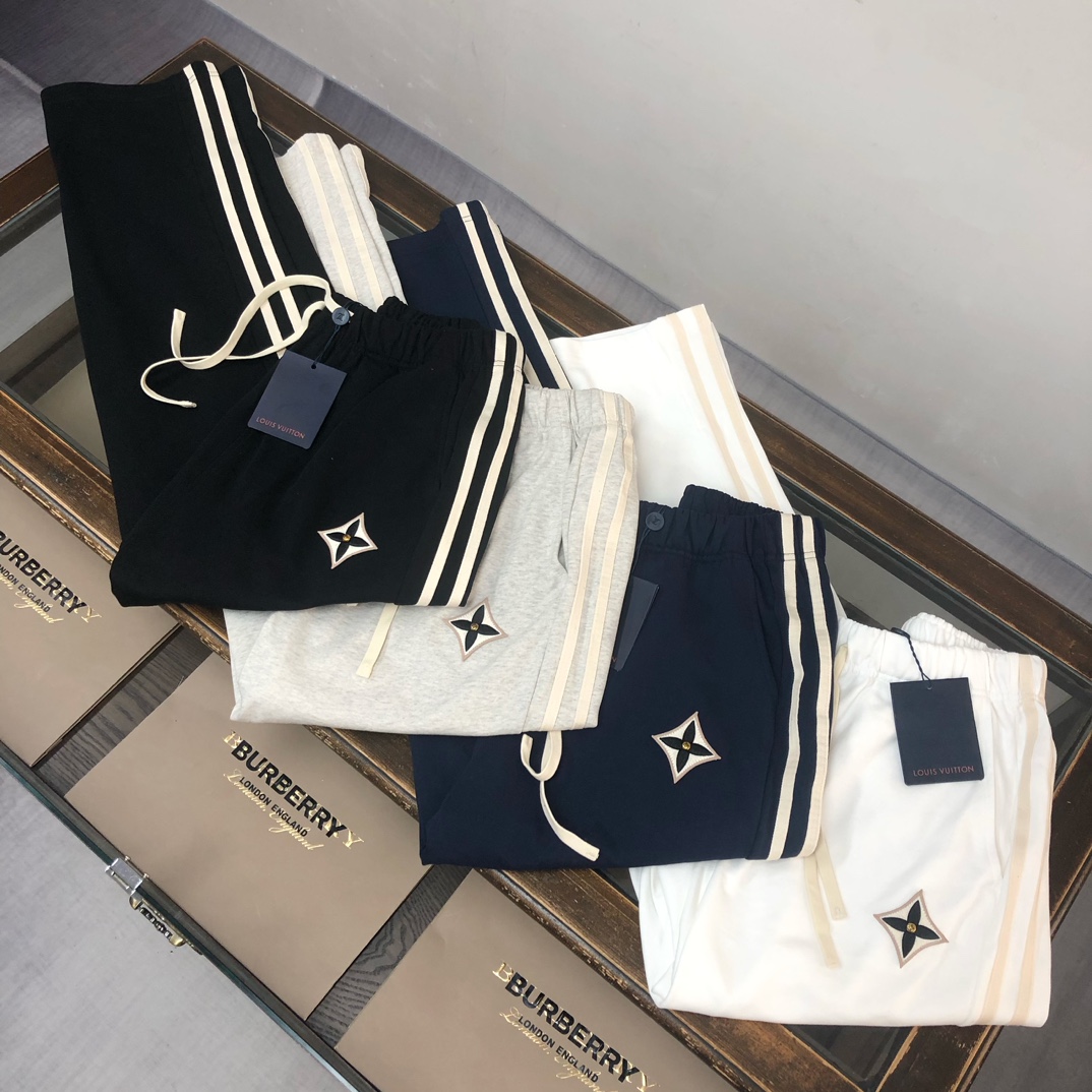 LV原單黑色運動套裝條紋拼接簡約造型｜歐美奢侈品精品推薦