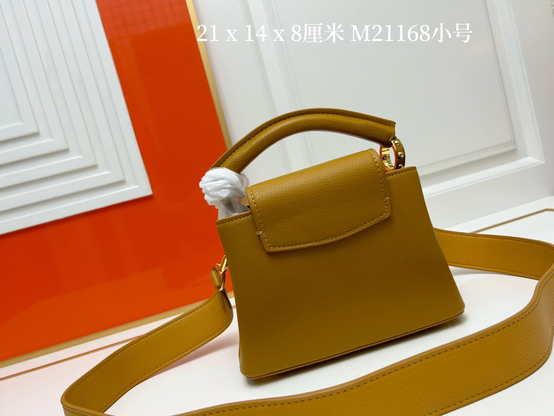 LV 高仿 M21168 小號黃綠標手提包 21cm亮眼時尚單品｜歐美奢侈品精品推薦