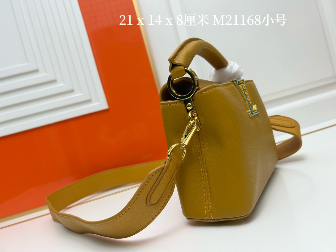 LV 高仿 M21168 小號黃綠標手提包 21cm亮眼時尚單品｜歐美奢侈品精品推薦