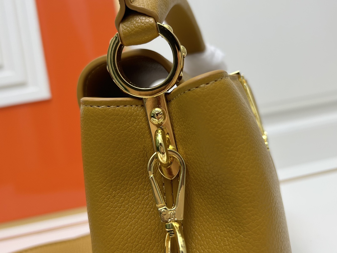 LV 高仿 M21168 小號黃綠標手提包 21cm亮眼時尚單品｜歐美奢侈品精品推薦