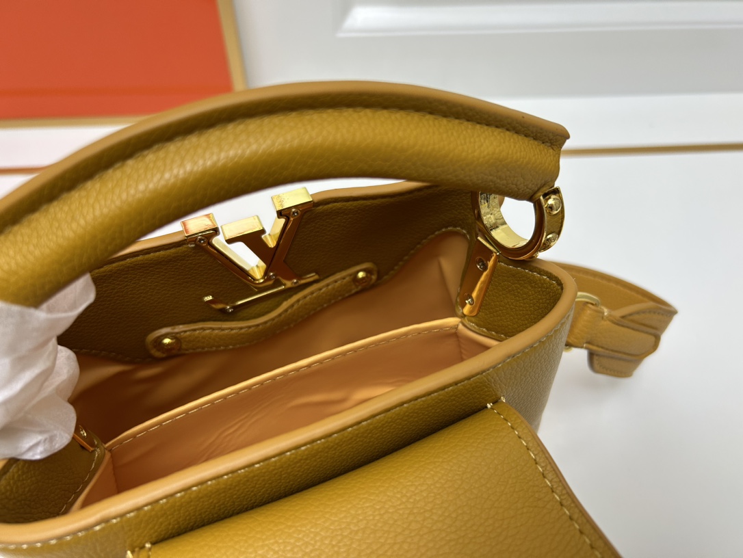LV 高仿 M21168 小號黃綠標手提包 21cm亮眼時尚單品｜歐美奢侈品精品推薦