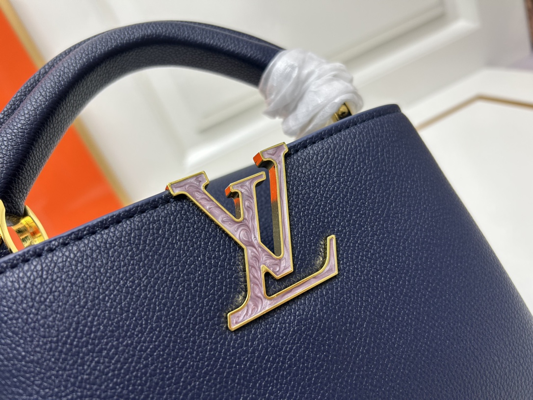 LV 一比一 M21168 小號深藍手提包 21cm典雅百搭輕奢款｜歐美奢侈品精品推薦