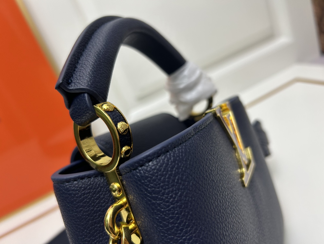 LV 一比一 M21168 小號深藍手提包 21cm典雅百搭輕奢款｜歐美奢侈品精品推薦