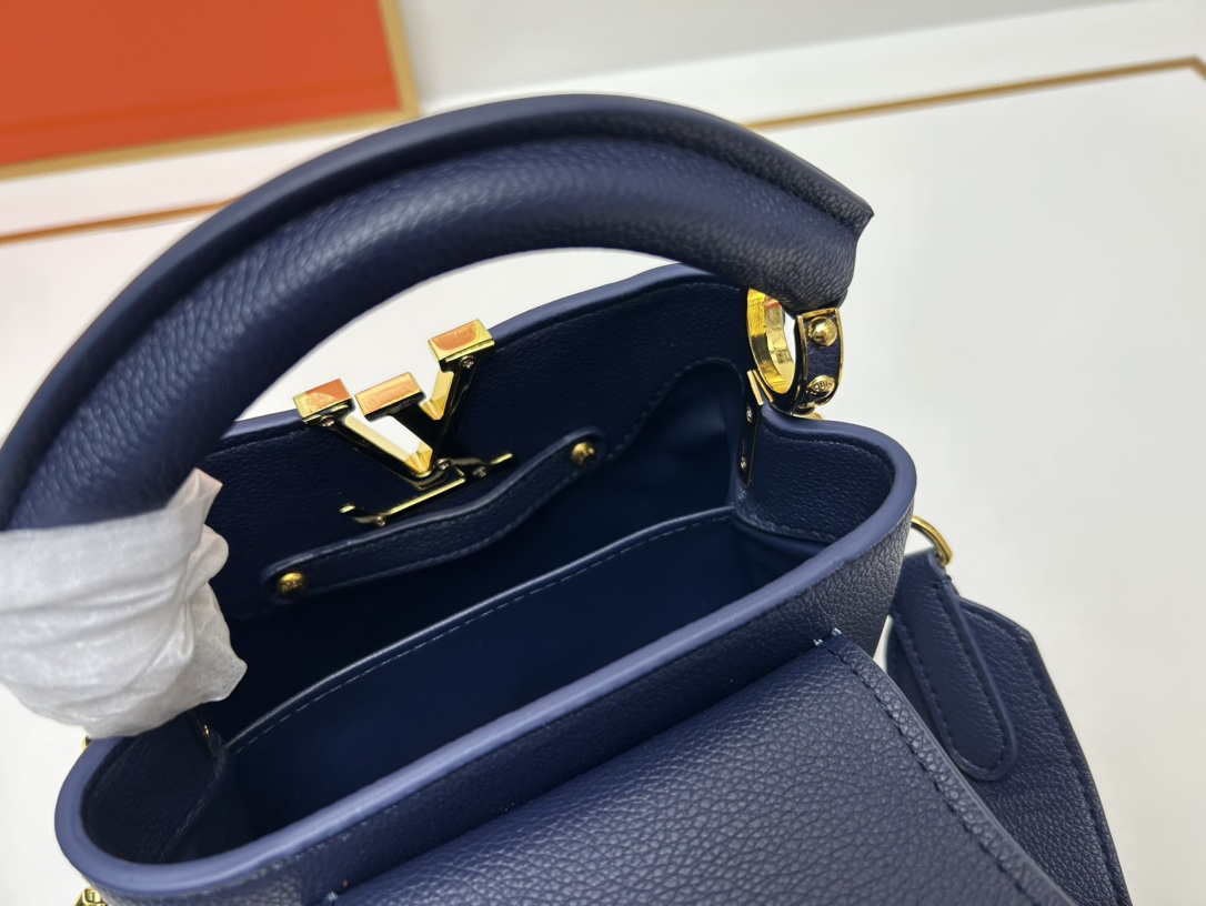 LV 一比一 M21168 小號深藍手提包 21cm典雅百搭輕奢款｜歐美奢侈品精品推薦
