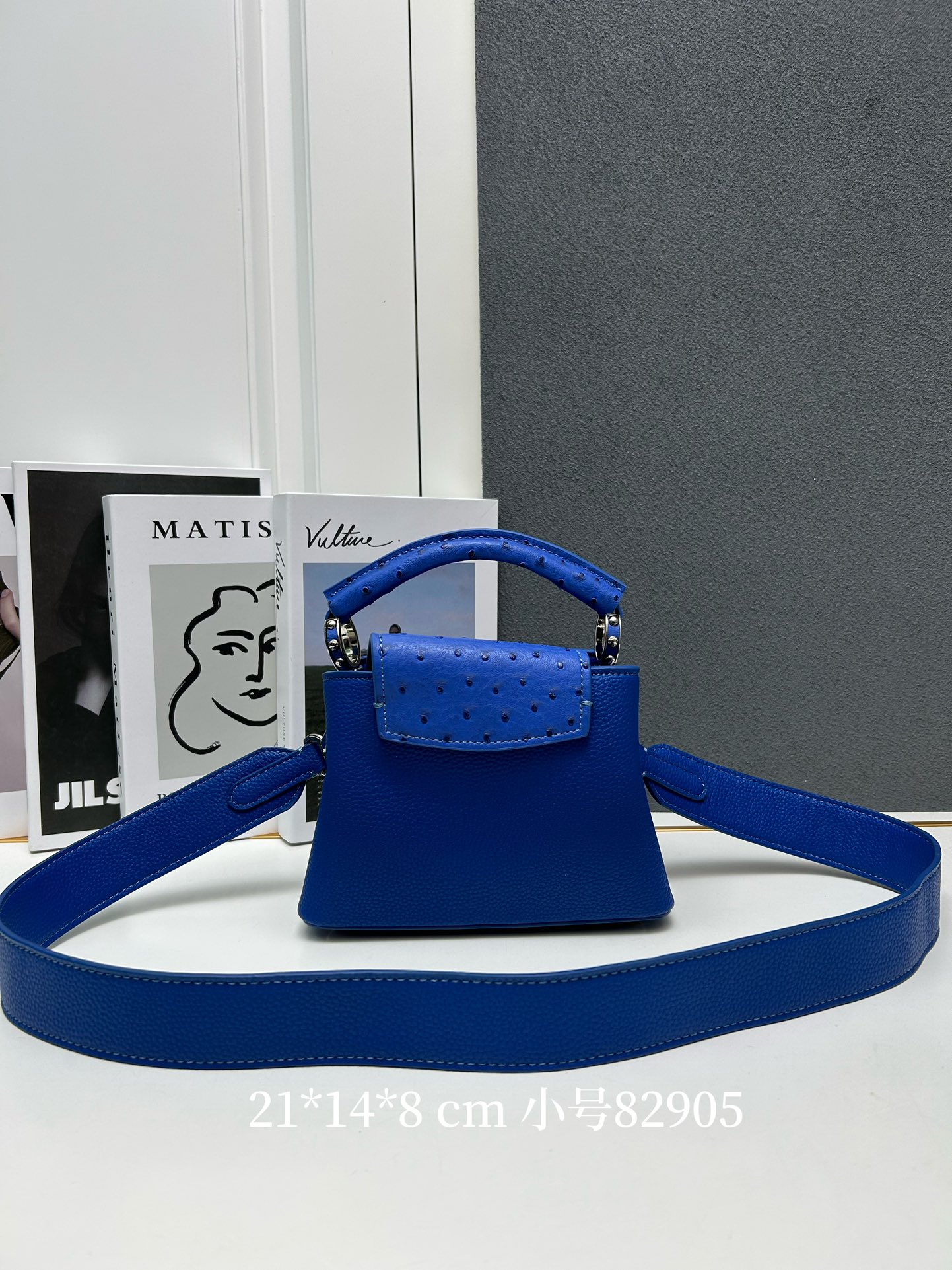LV 高仿 82905 小號寶藍手提包 21cm挺括百搭時尚款｜歐美奢侈品精品推薦