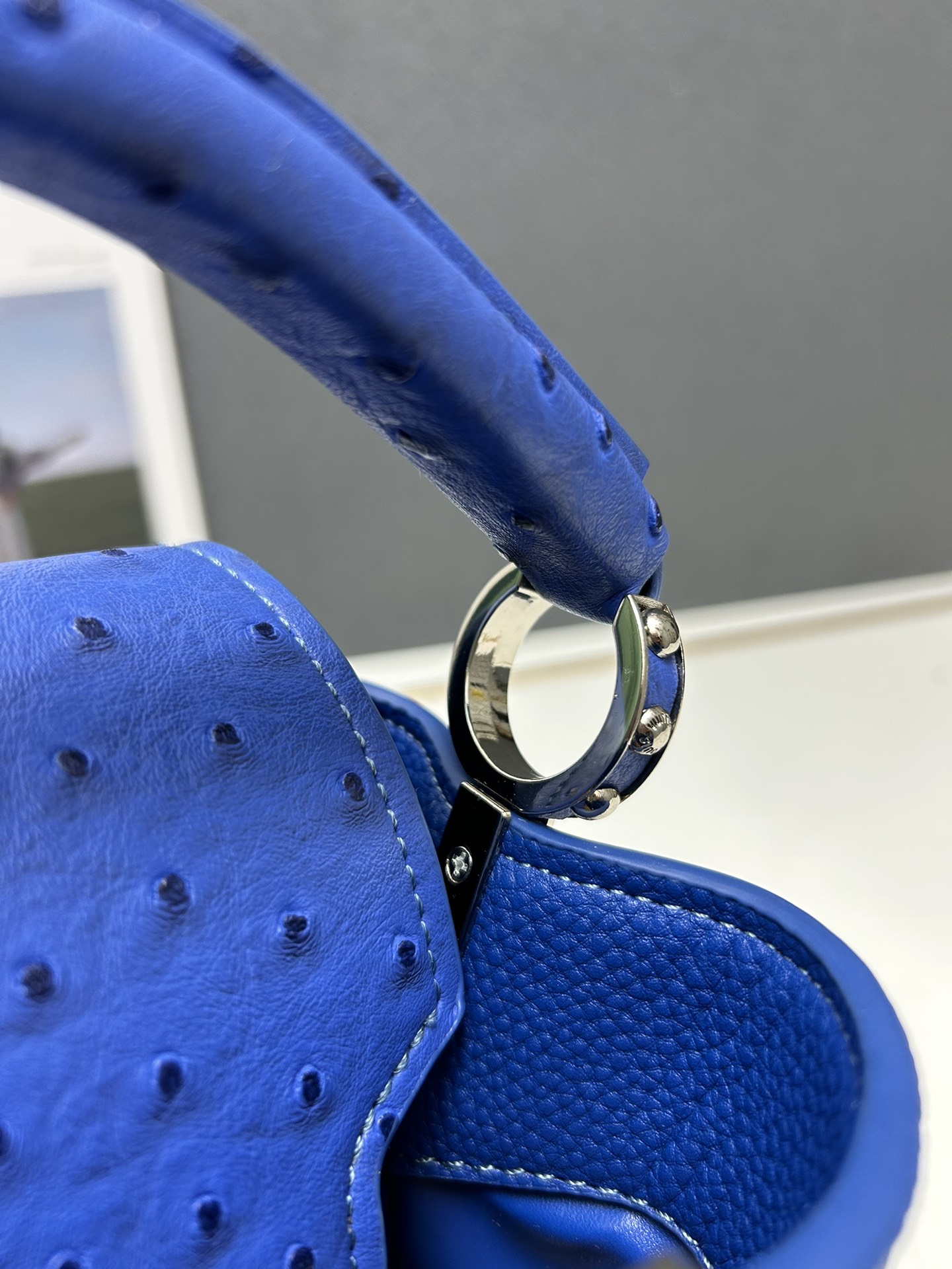 LV 高仿 82905 小號寶藍手提包 21cm挺括百搭時尚款｜歐美奢侈品精品推薦