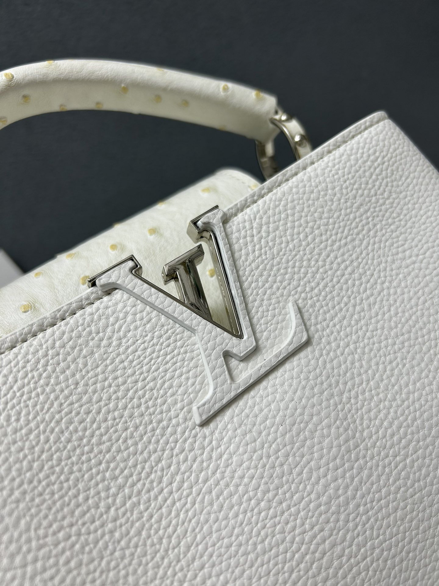 LV 高仿 82905 大號白色手提包 27cm挺括造型氣質百搭｜歐美奢侈品精品推薦