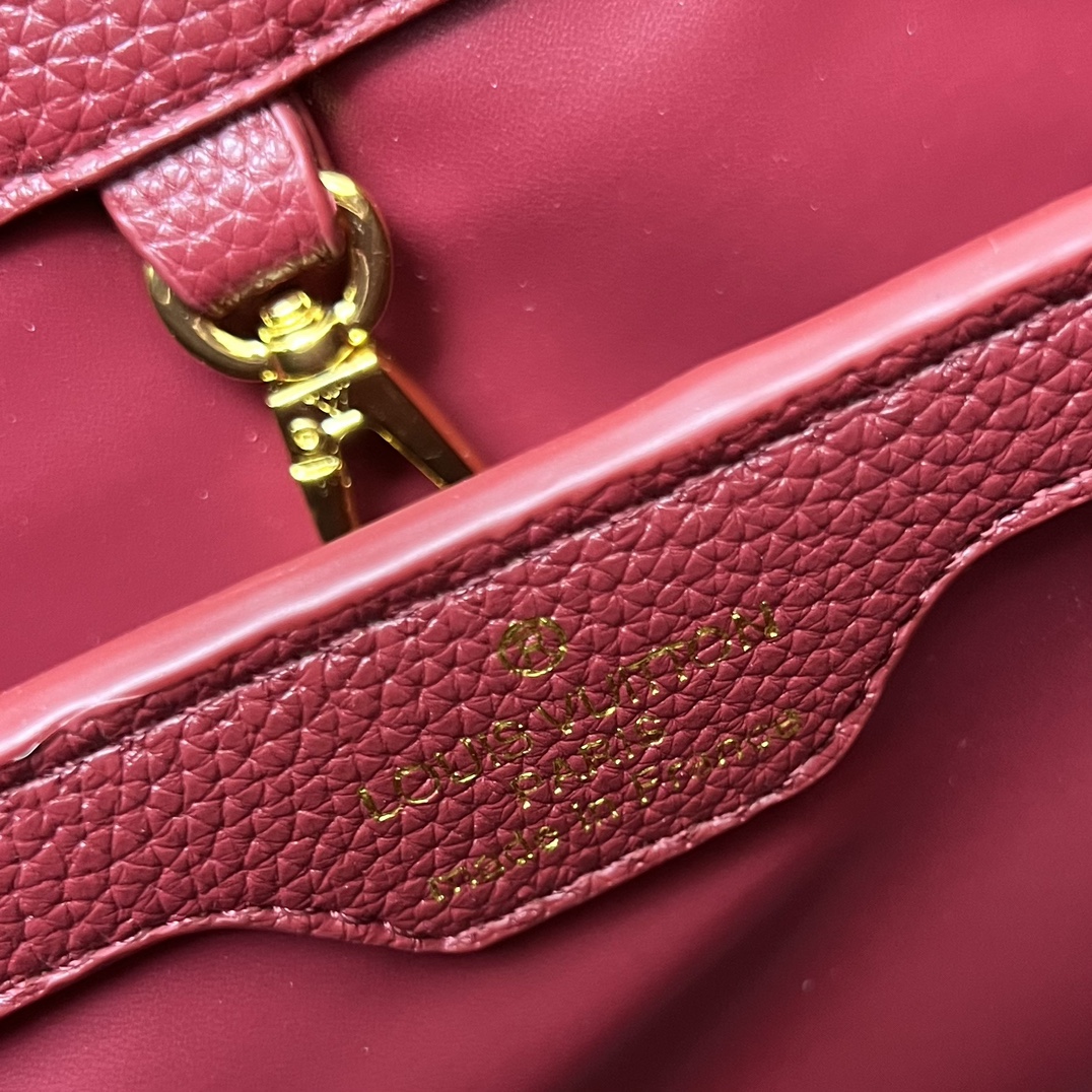 LV 原單 24585 大號酒紅色鏈條手提包 31.5cm優雅女款包｜歐美奢侈品精品推薦