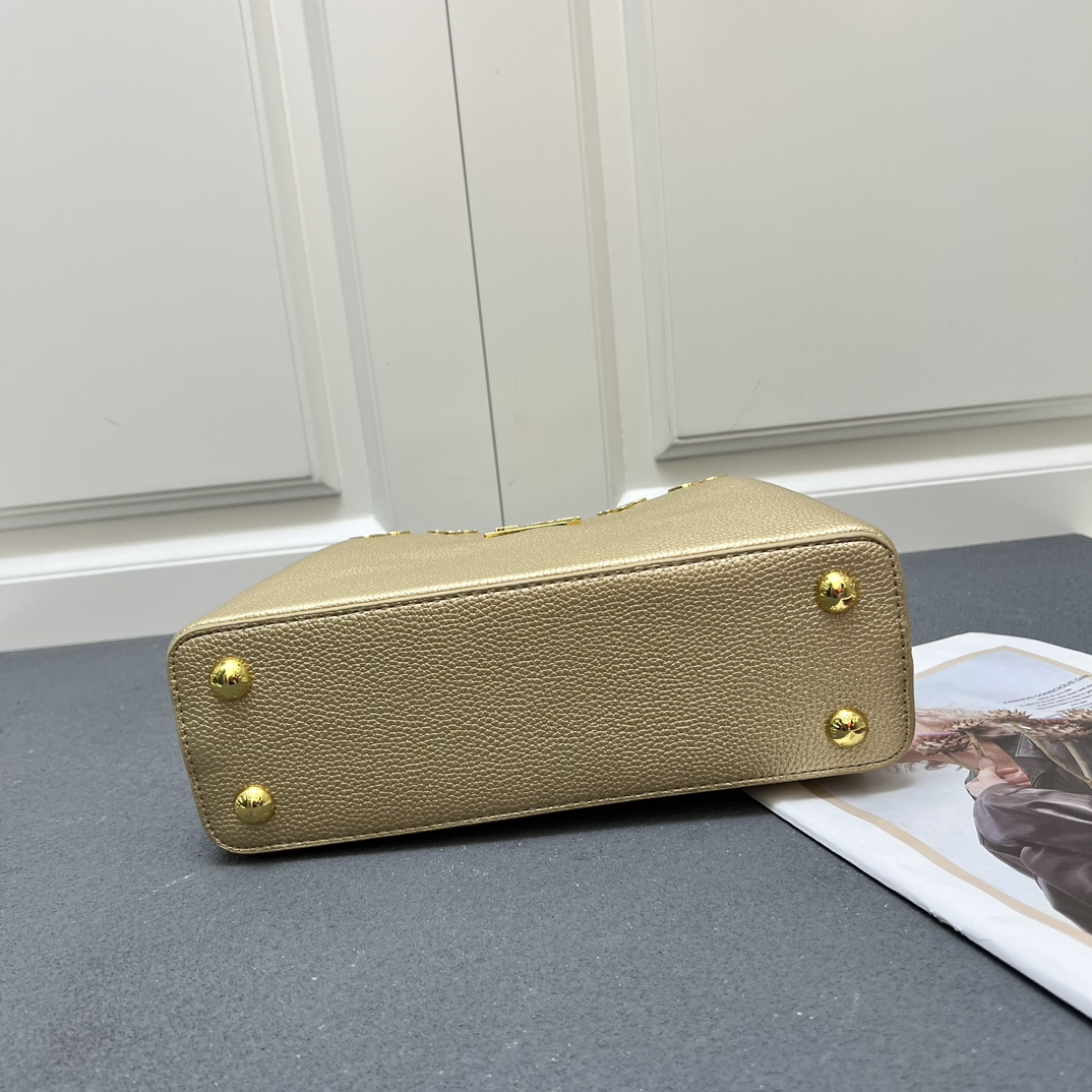 LV 精品仿製 24584 中號金色鏈條手提包 27cm高級質感女款｜歐美奢侈品精品推薦