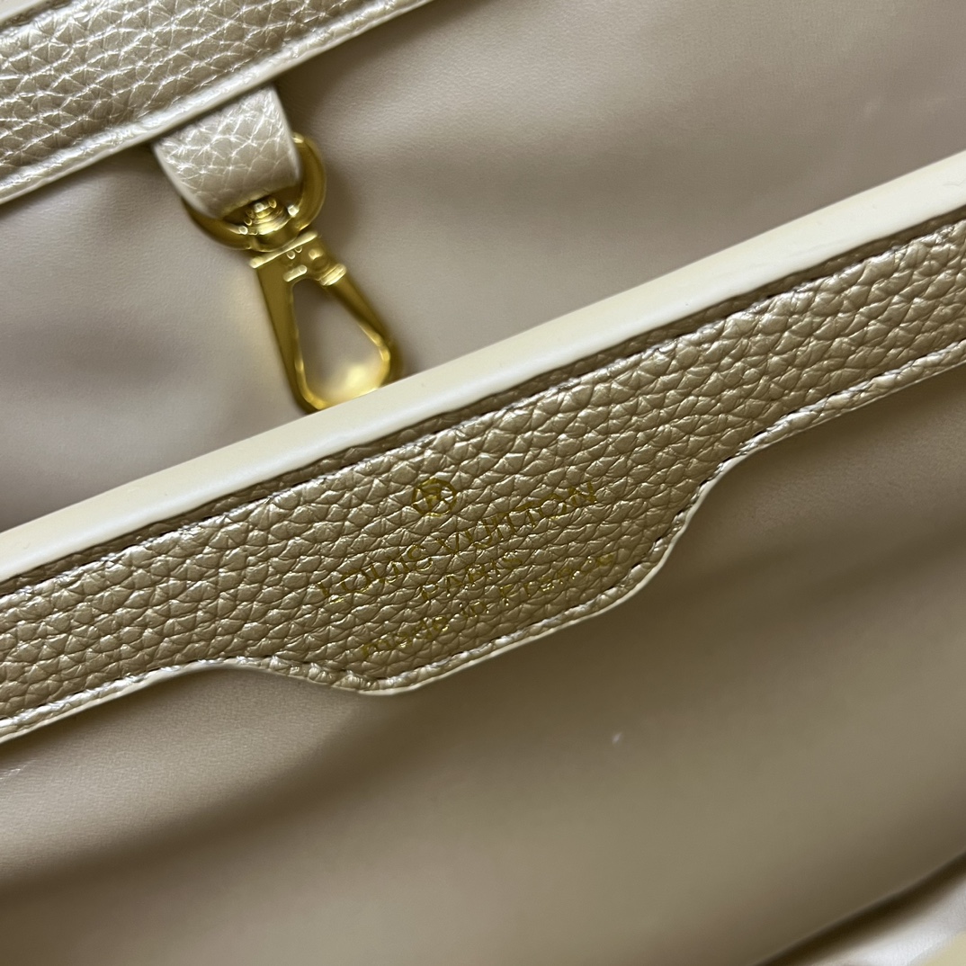LV 高仿 24585 大號香檳金鏈條手提包 31.5cm典雅百搭女款｜歐美奢侈品精品推薦